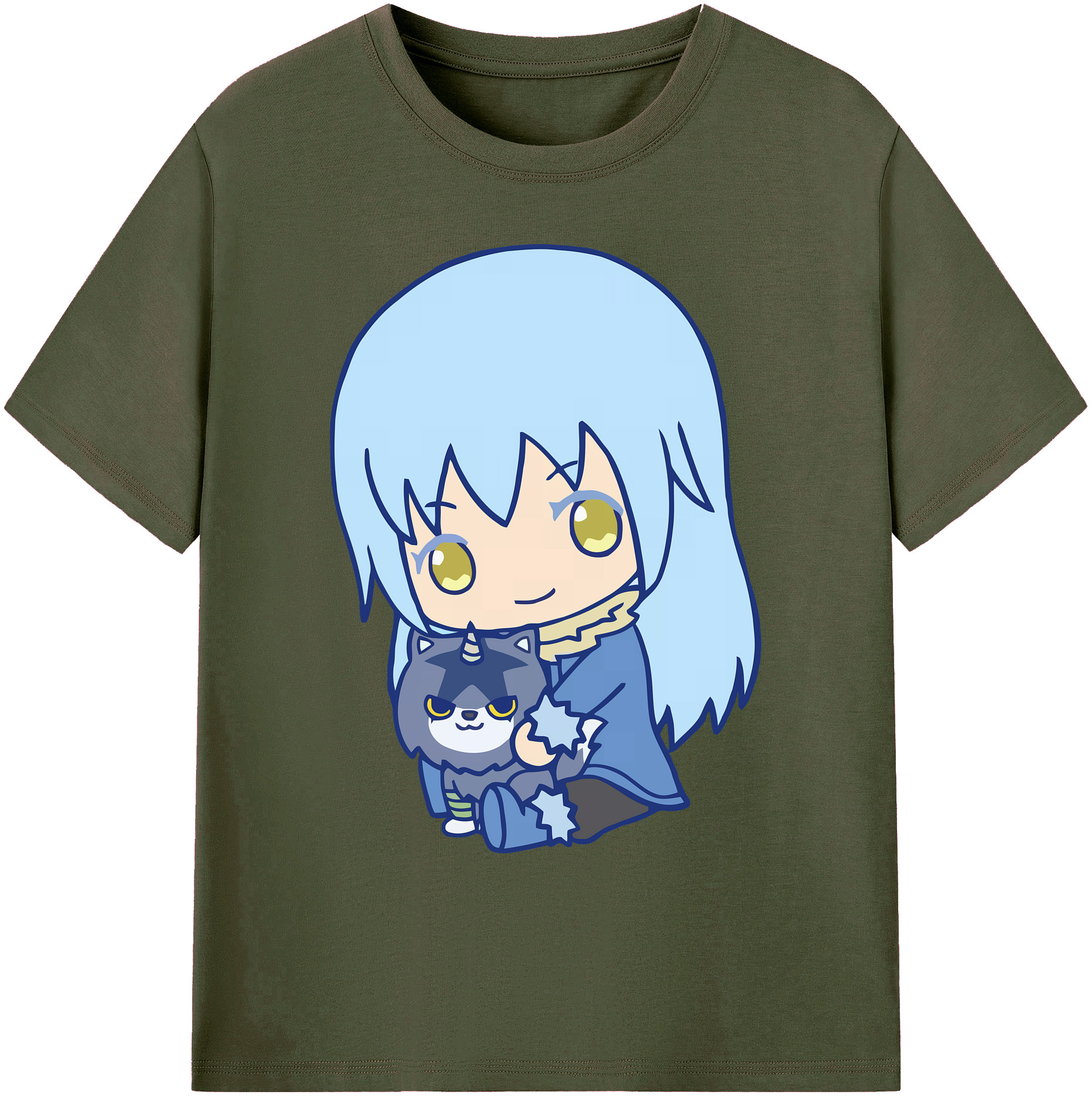 （画像用） 転スラ Regarding Reincarnated to Slime 綿100％ メンズ半袖Tシャツ｜肌触りやわらか＆通気性